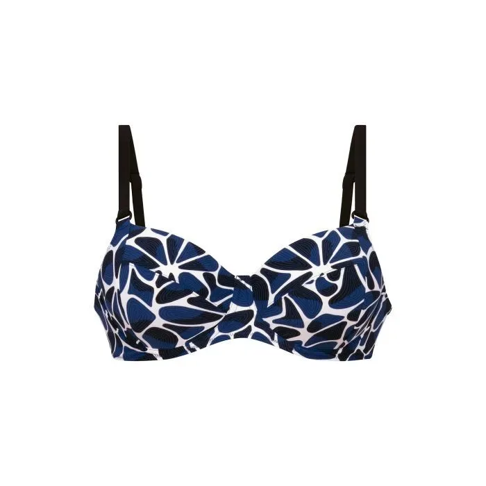Anita Smilla beugel bikini in blauw en zwart