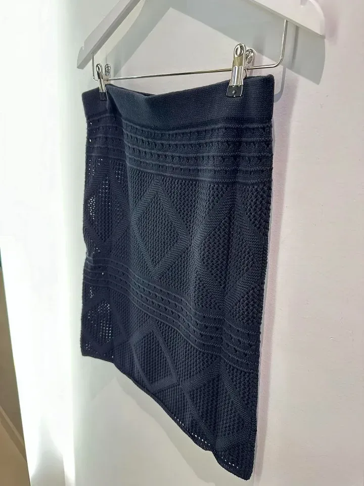 Ocean Couture Ibiza Crochet rok in zwart