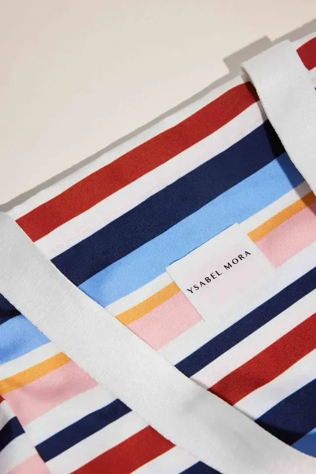 Ysabel Mora Stripes strandtas in mulitcolor