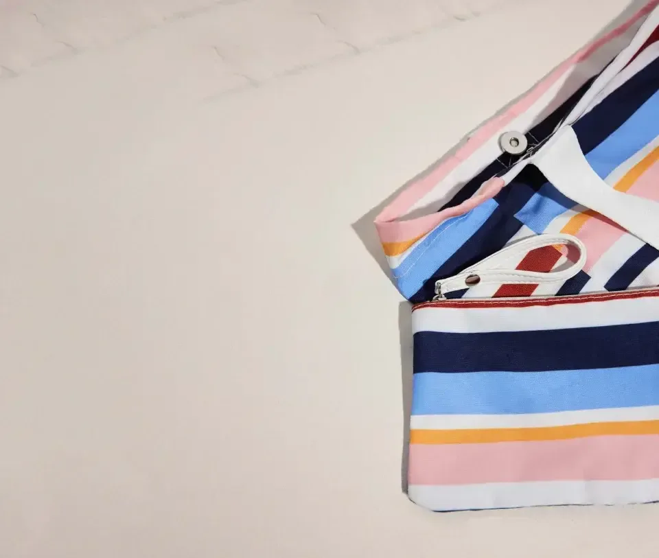 Ysabel Mora Stripes strandtas in mulitcolor