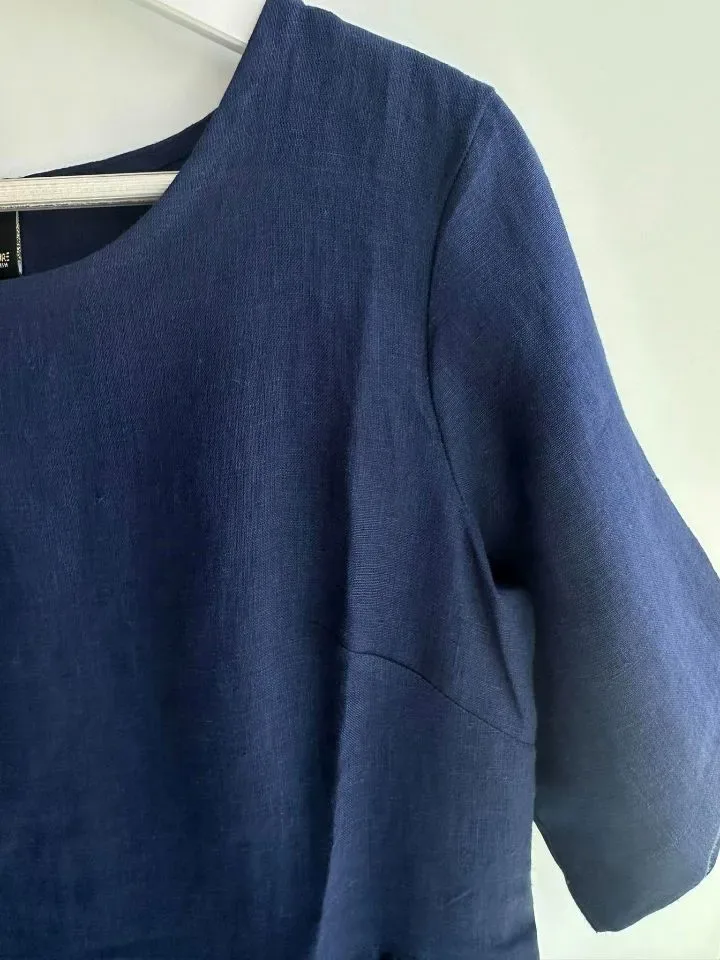 Ocean Couture Monte Carlo linnen jurk in blauw