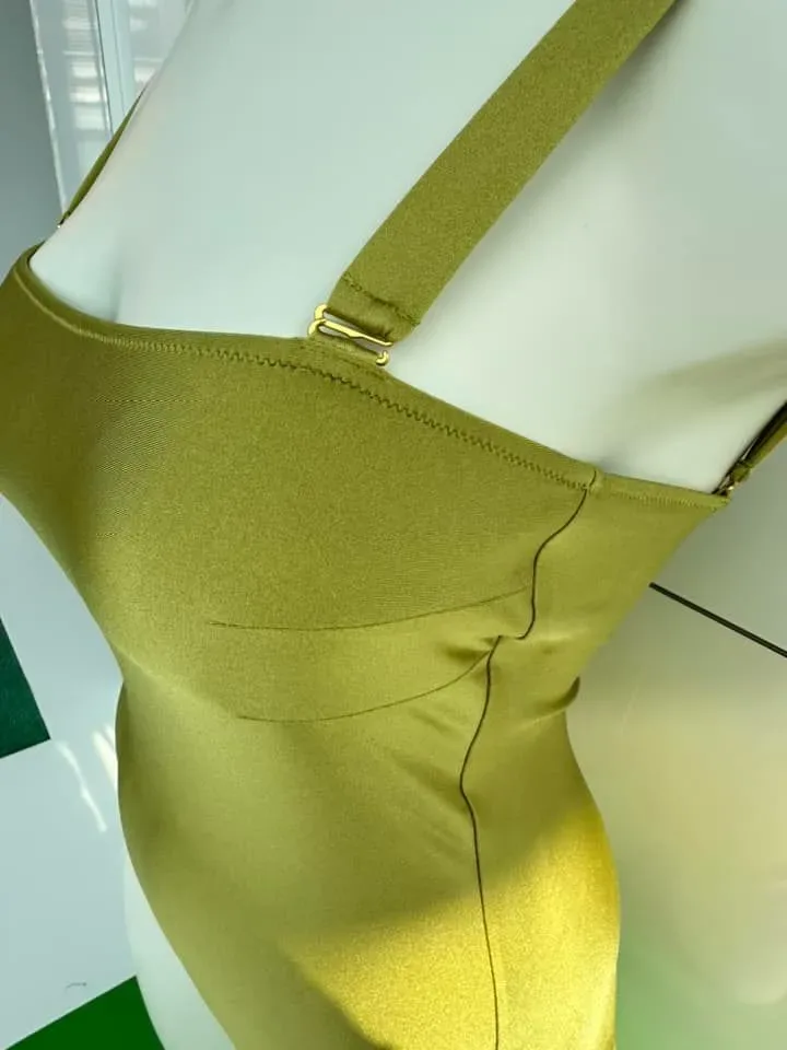 Ocean Couture Modern strapless voorgevormd badpak in groen