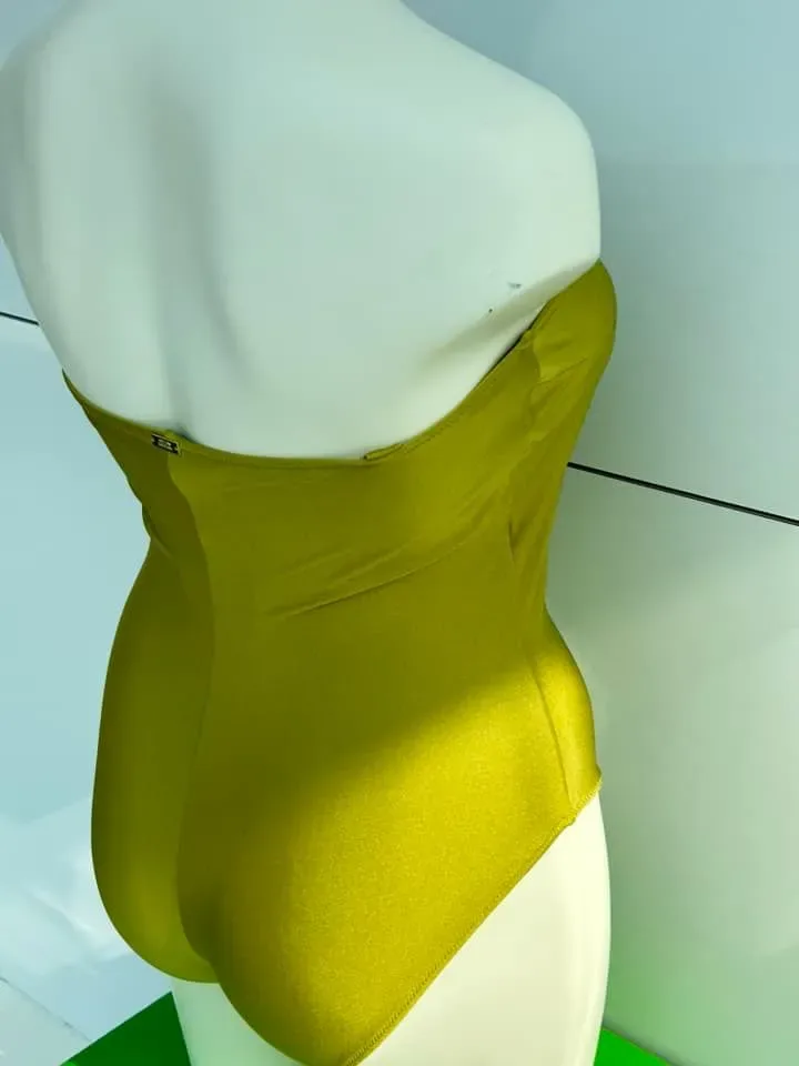 Ocean Couture Modern strapless voorgevormd badpak in groen