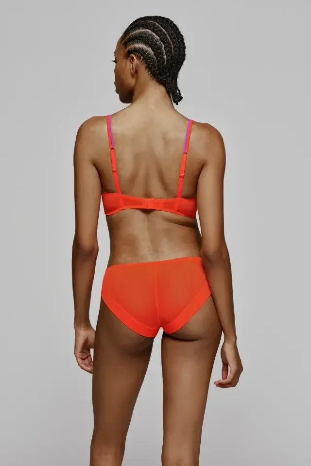 Sarda Bremer bralette in oranje, roze en zwart