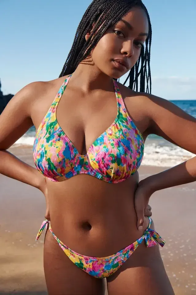 Prima Donna Swim Ubud voorgevormde plunge-bikini in multicolor