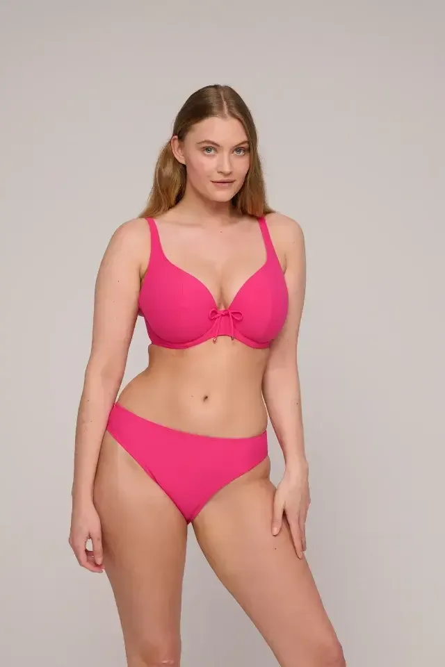 Prima Donna Swim Aswan licht voorgevormde plunge bikini in roze