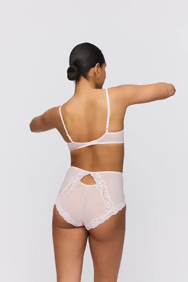 Marie Jo Selyna tailleslip in lichtroze met bloemetjesprint
