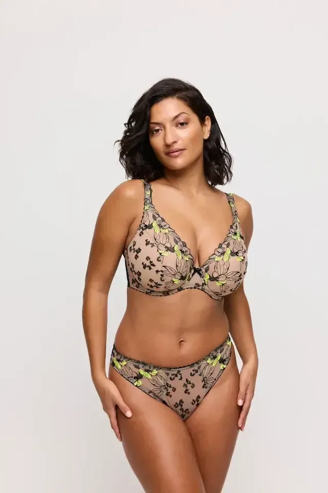 Prima Donna Manali string in zwart en geel