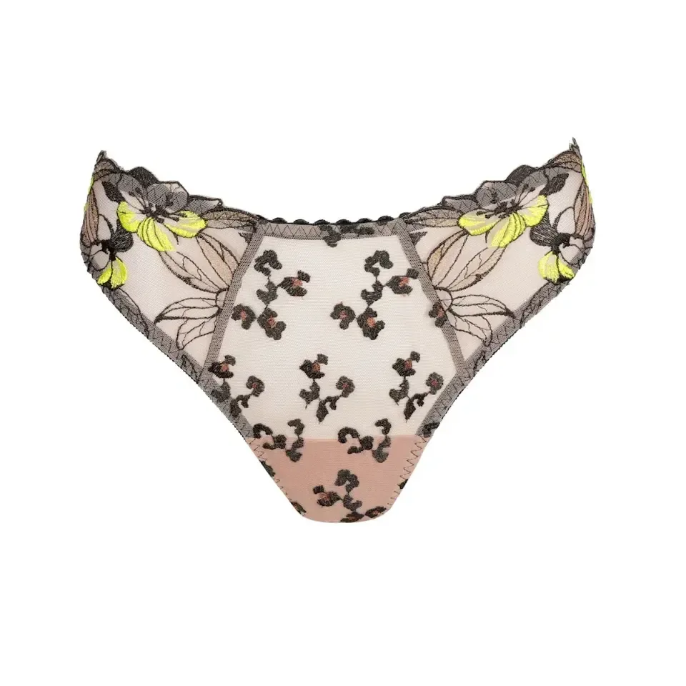 Prima Donna Manali string in zwart en geel