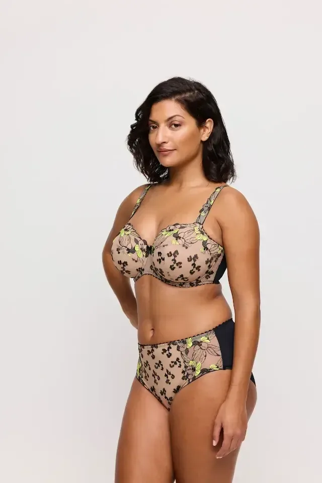 Prima Donna Manali tailleslip in zwart en geel