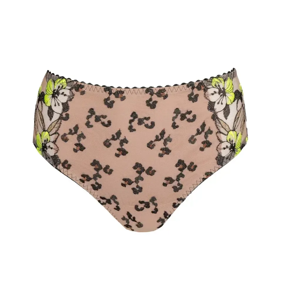 Prima Donna Manali tailleslip in zwart en geel