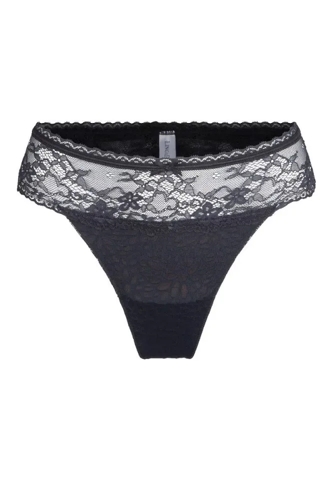 Lingadore Daily string in zwart en nude