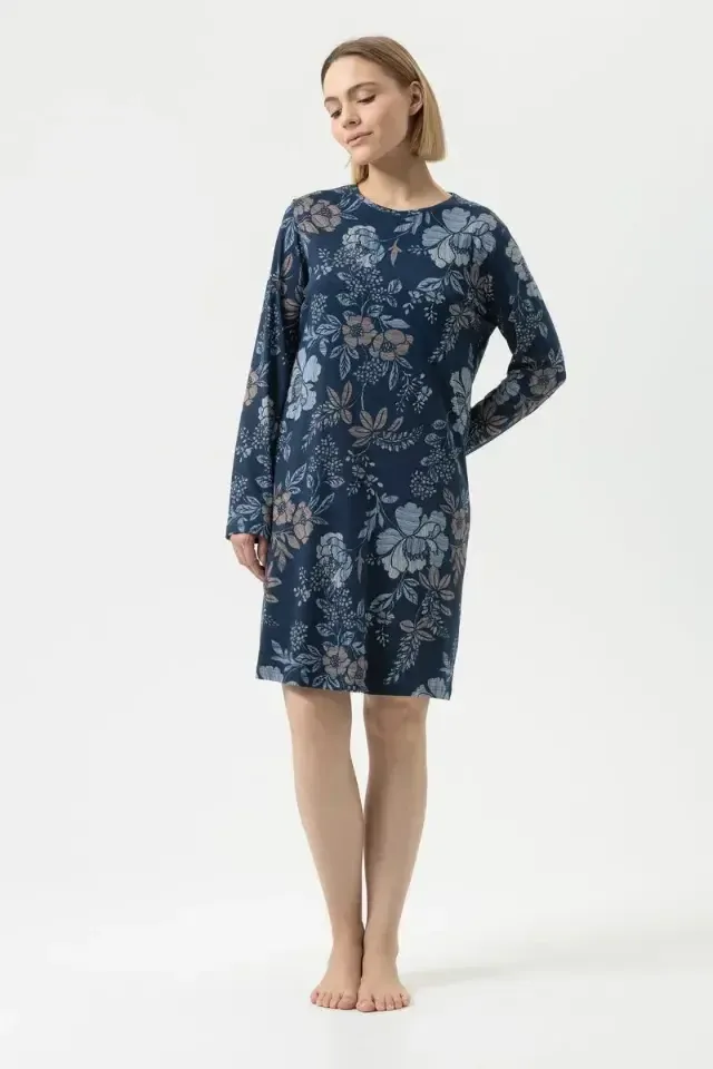 Mey Nostalgia nachthemd in blauw