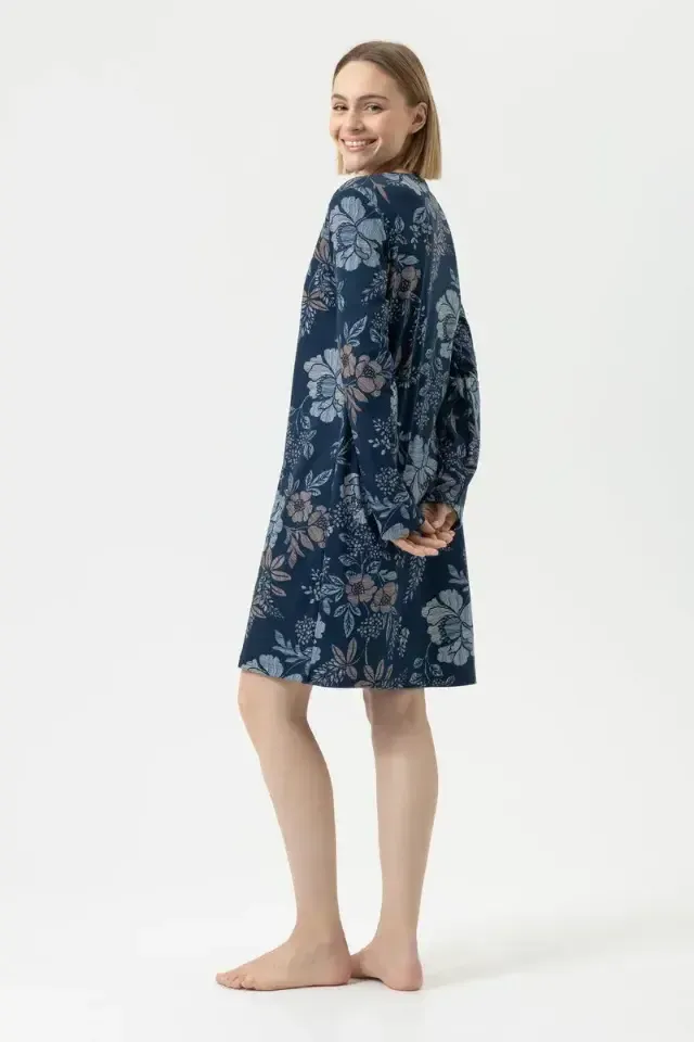 Mey Nostalgia nachthemd in blauw
