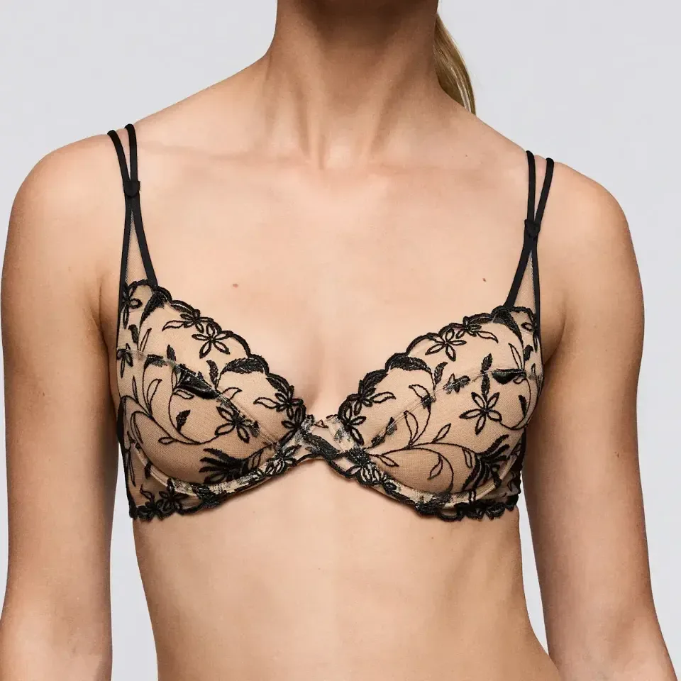 Sarda Shay push-up bh in zwart en beige