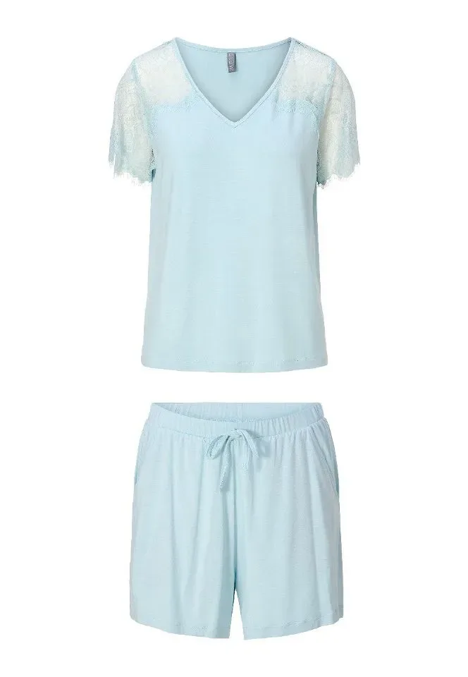 Lingadore Bamboo Basics pyjama in lichtblauw