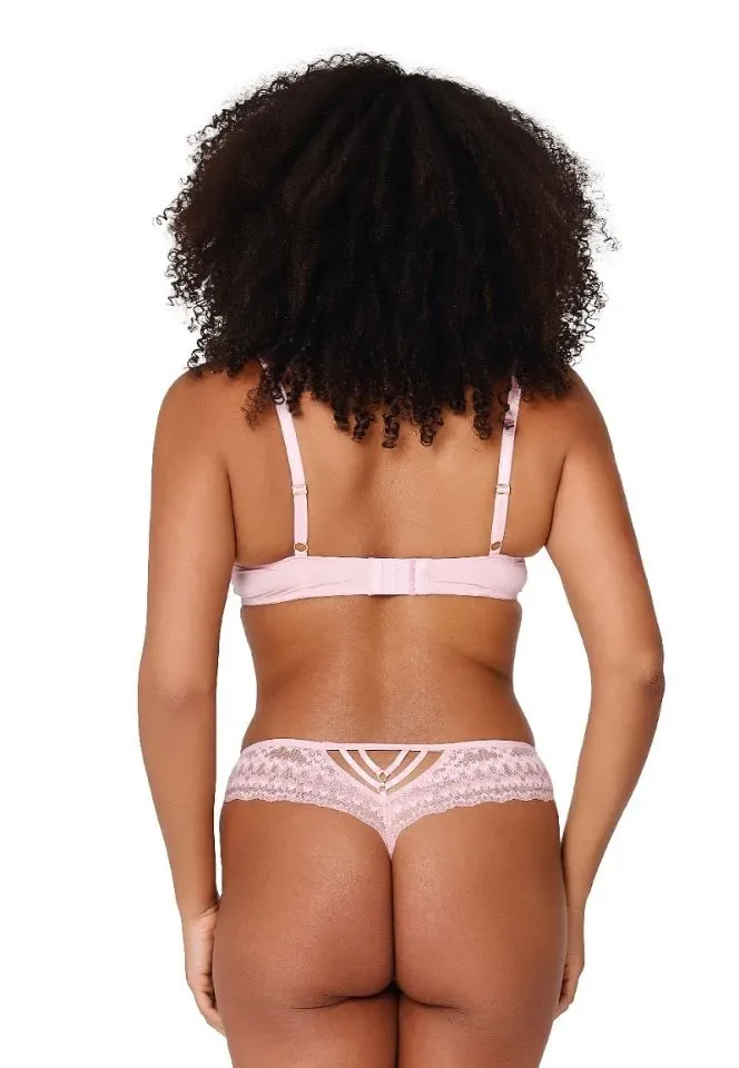 Lingadore Graphic Pink voorgevormde plunge bh in oudroze