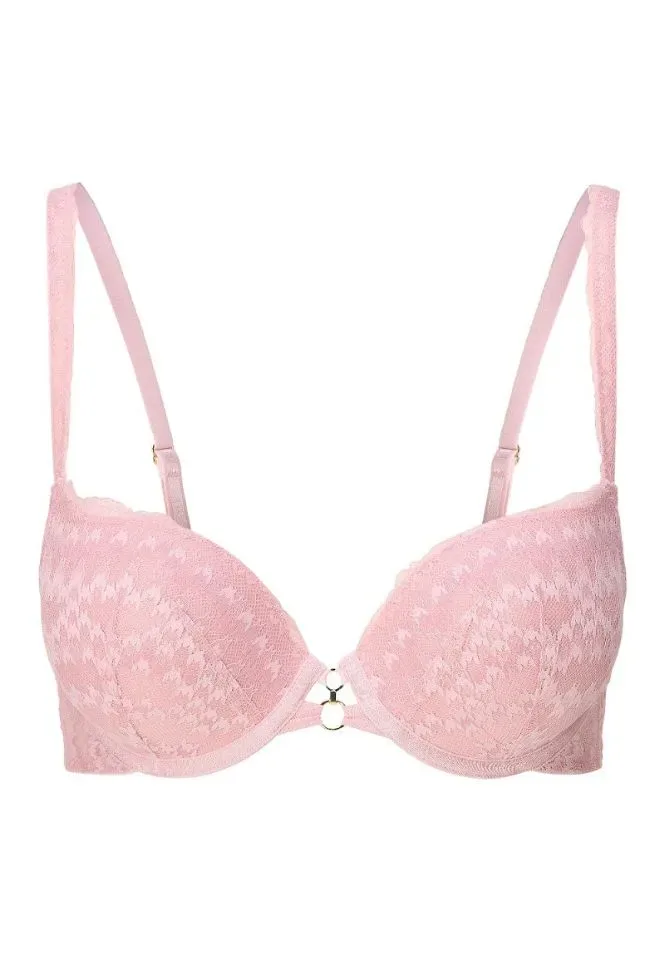 Lingadore Graphic Pink voorgevormde push-up bh in oudroze
