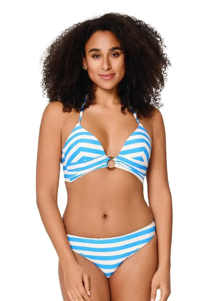 Lingadore Summer Stripes triangel bikini in blauw en wit