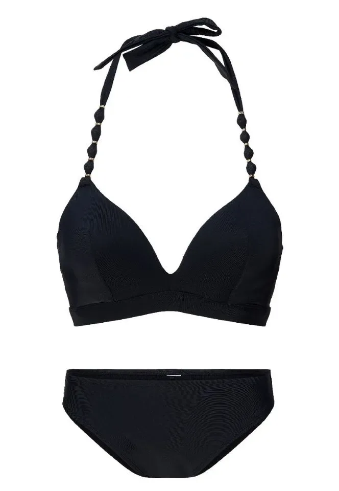 Lingadore Noeud voorgevormde triangel bikini in zwart