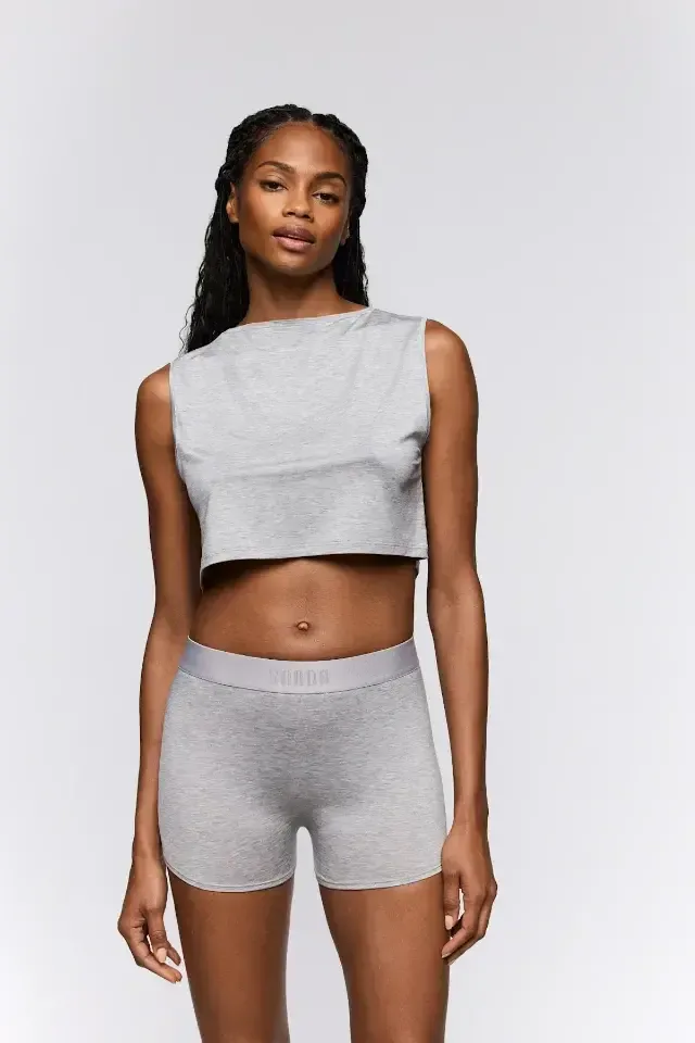 Sarda Sifan biker shorts in grijs melange