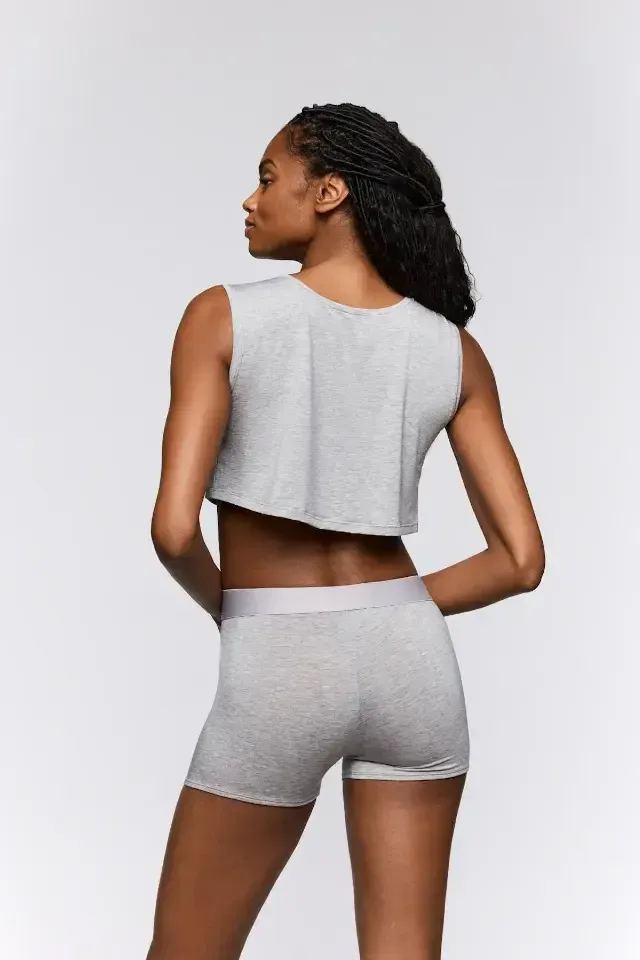 Sarda Sifan biker shorts in grijs melange