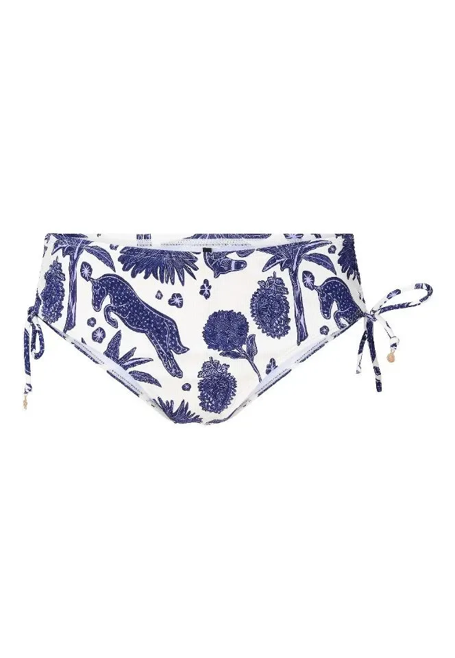 LIngadore Greek Sun strapless bikini in blauw en wit