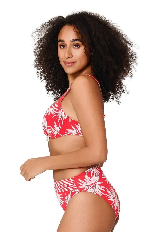 Lingadore Exotic strapless bikini in rood en wit