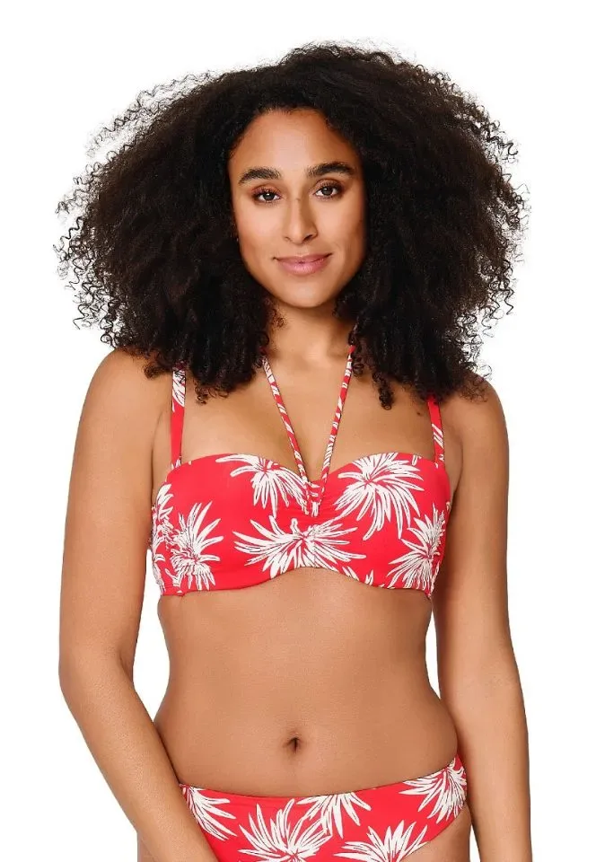 Lingadore Exotic strapless bikini in rood en wit