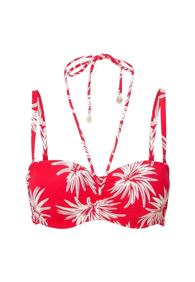 Lingadore Exotic strapless bikini in rood en wit