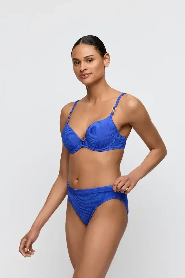 Marie Jo Emly voorgevormde bikini in blauw met omslagslip