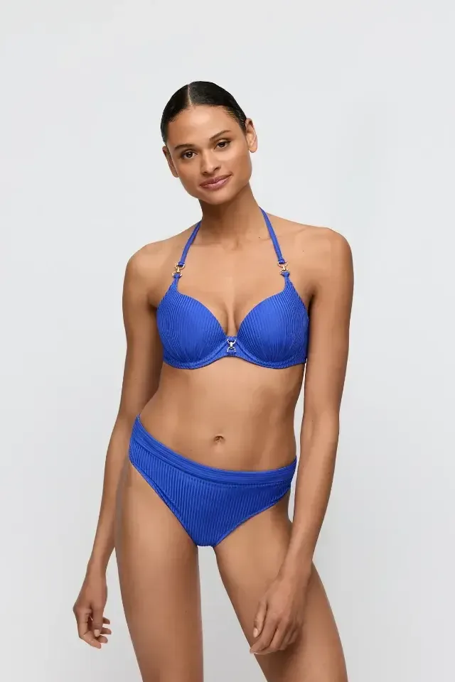 Marie Jo Emly voorgevormde bikini in blauw met omslagslip