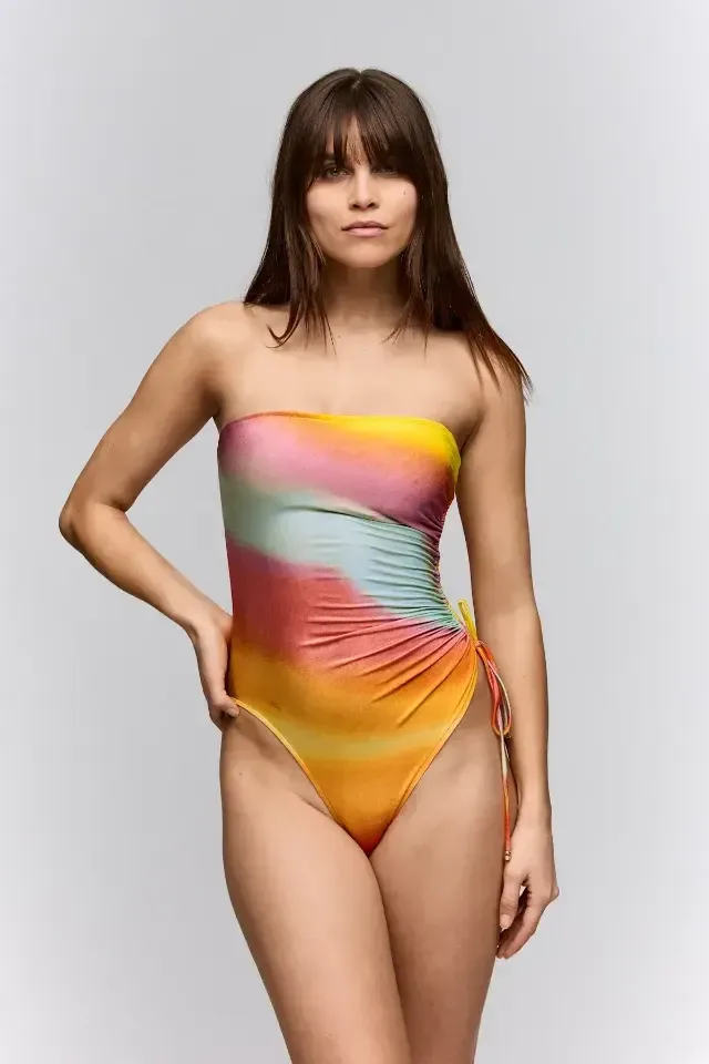 Sarda Kim strapless badpak in multicolor