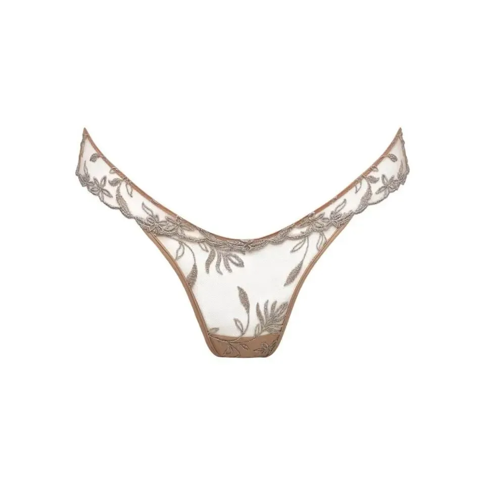 Sarda Shay string in nude en zilver