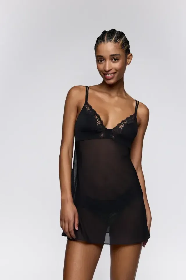 Sarda Bremer slipdress in zwart