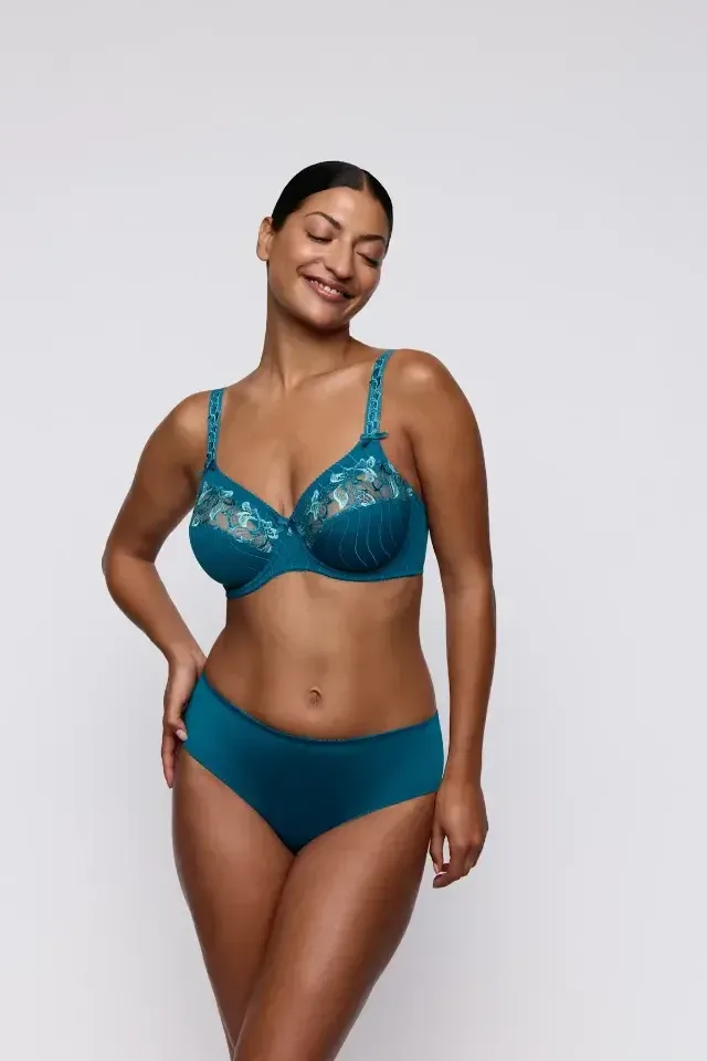 Prima Donna Deauville tailleslip in glanzend petrolblauw