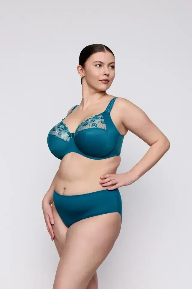 Prima Donna Deauville tailleslip in glanzend petrolblauw