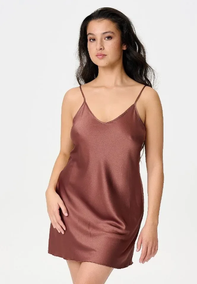 Lingadore Daily slipdress in cognac bruin