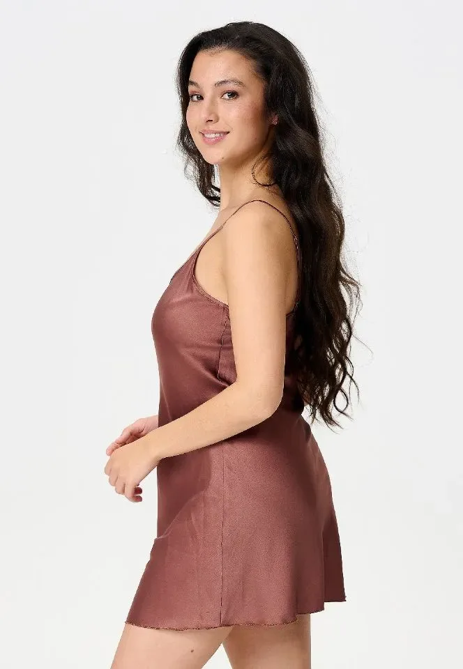 Lingadore Daily slipdress in cognac bruin
