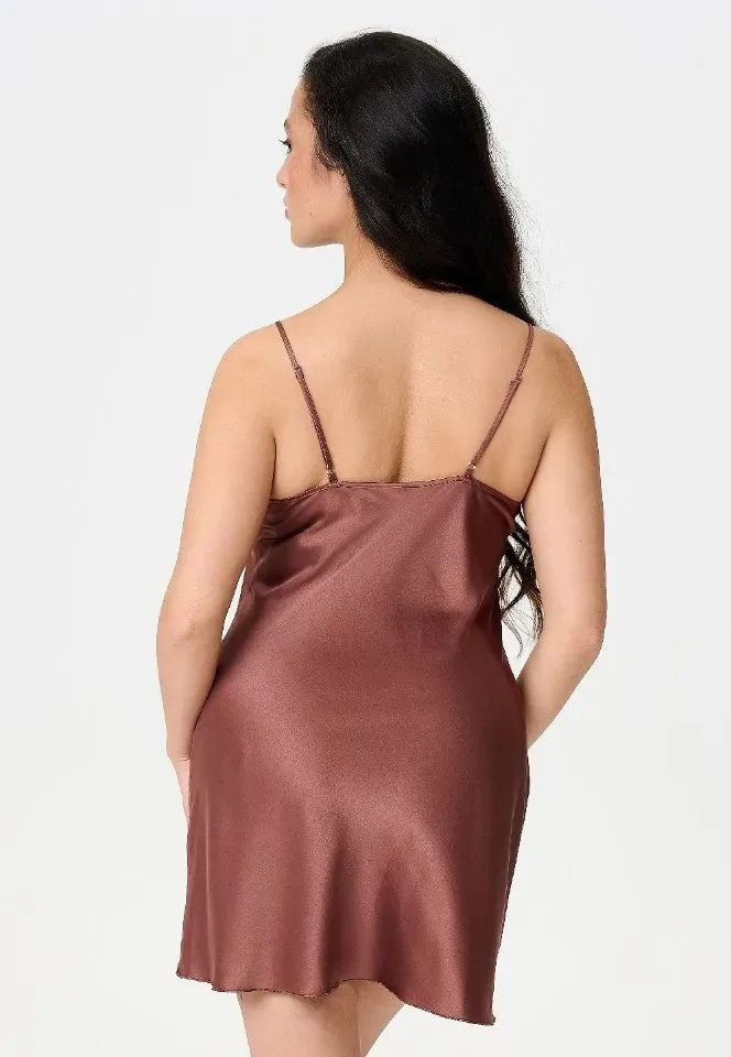 Lingadore Daily slipdress in cognac bruin