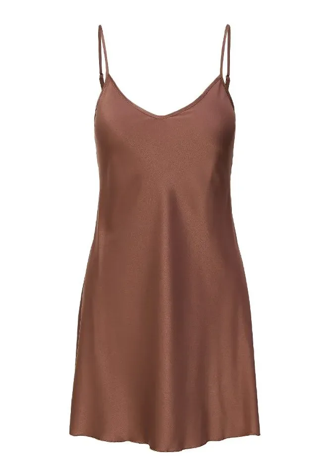 Lingadore Daily slipdress in cognac bruin