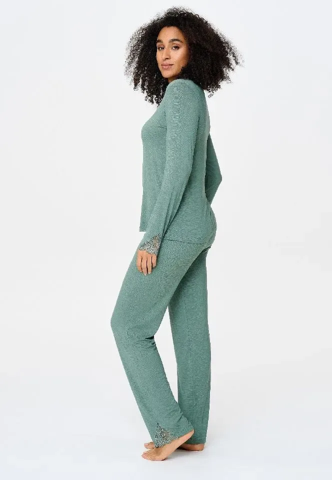 Lingadore Soft & Comfy pyjama in kakigroen