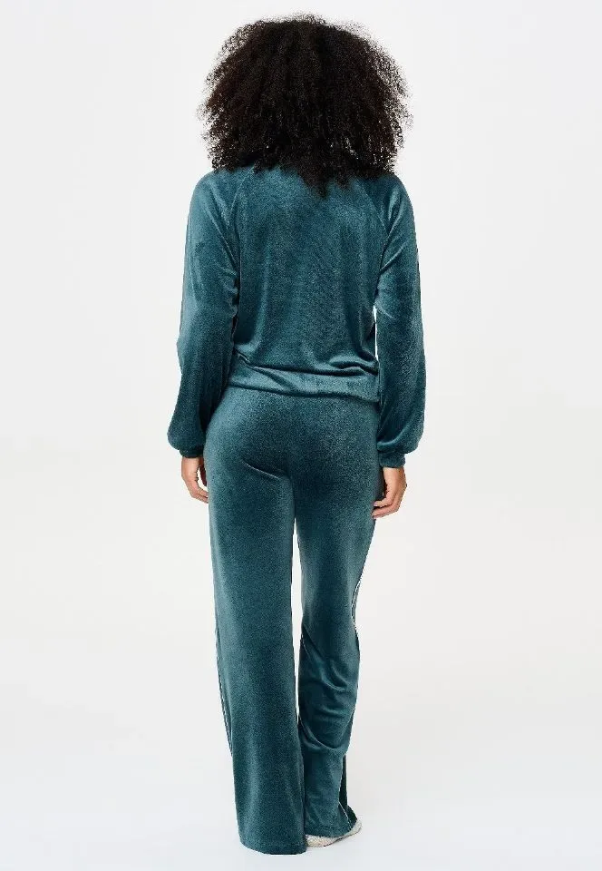 Lingadore Velvet Mood homewear in donkergroen