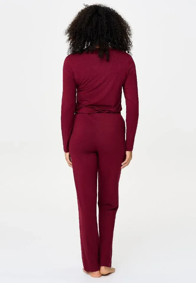 Lingadore Port Desire Nights pyjama in bordeaux
