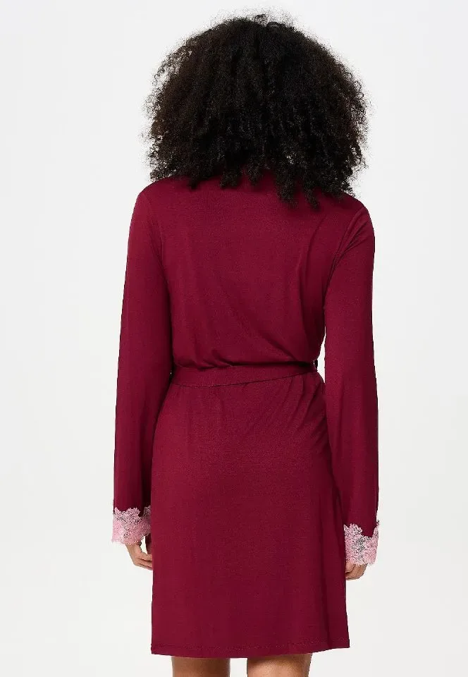 Lingadore Port Desire Nights kimono in bordeaux