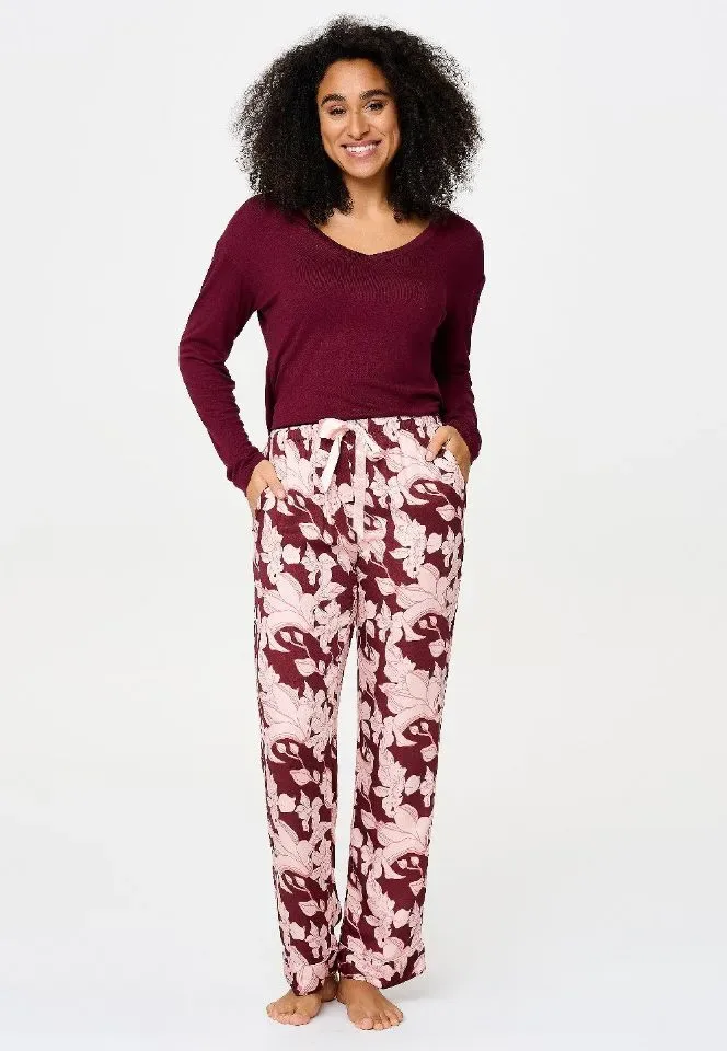 Lingadore Port Desire Nights pyjama in bordeaux