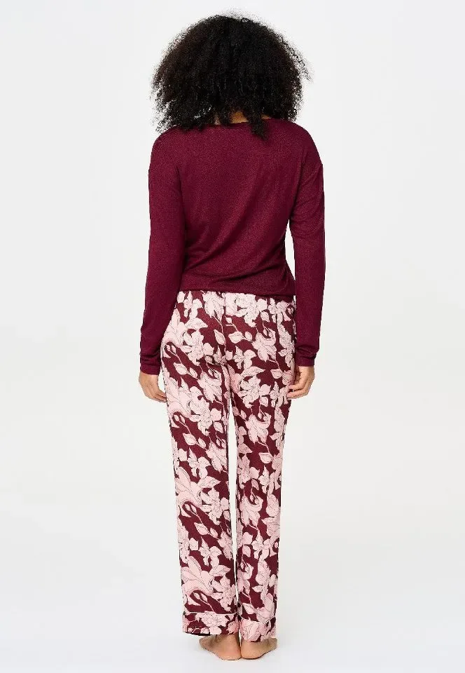 Lingadore Port Desire Nights pyjama in bordeaux
