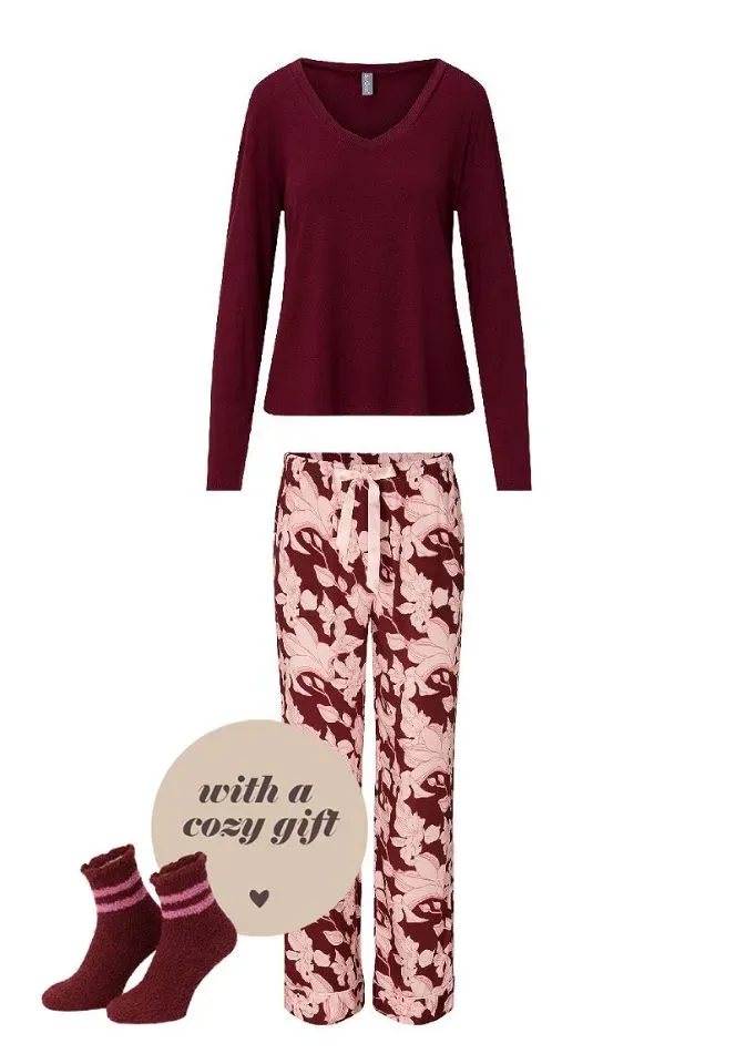 Lingadore Port Desire Nights pyjama in bordeaux