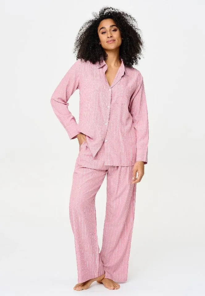 Lingadore Stripes pyjama in vieux roze