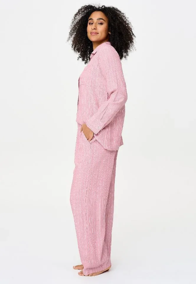 Lingadore Stripes pyjama in vieux roze